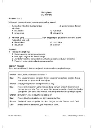 Kertas Model UASA Bahasa Melayu Year 4 SJKT - Image 4