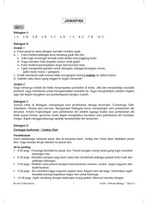 Kertas Model UASA Bahasa Melayu Year 5 SJKT - Image 4