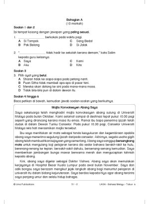 Kertas Model UASA Bahasa Melayu Year 6 SJKT - Image 3
