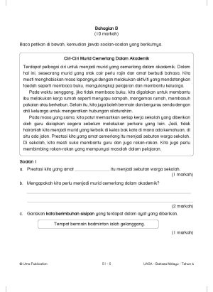 Kertas Model UASA Bahasa Melayu Year 6 SJKT - Image 4
